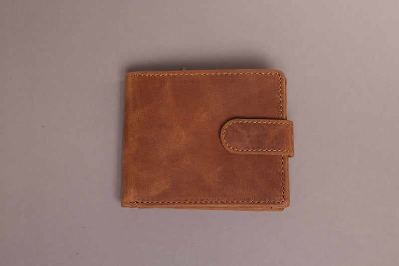 Personalised Engraved Mens Bifold Brown Leather Wallet
