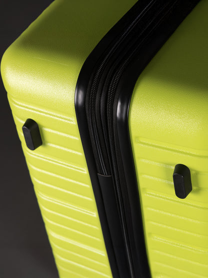 BEOW 3 Piece Lime Green Luggage Set – 20", 24" & 28" Suitcases with Expandable Hard Shell, Spinner Wheels & TSA Locks