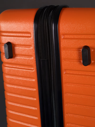 BEOW 3 Piece Orange Luggage Set – 20", 24" & 28" Suitcases with Expandable Hard Shell, Spinner Wheels & TSA Locks