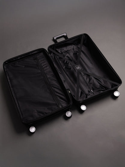 BEOW 3 Piece Black Luggage Set – 20", 24" & 28" Suitcases with Expandable Hard Shell, Spinner Wheels & TSA Locks