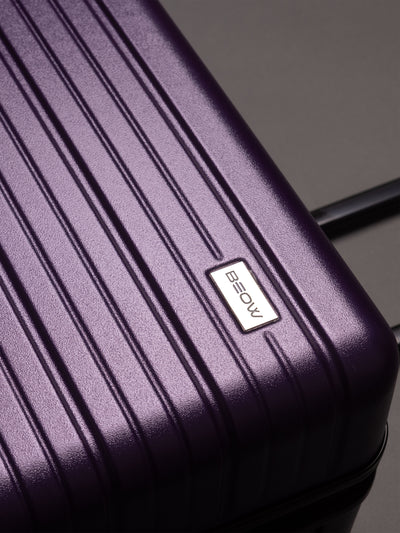 BEOW 3 Piece Purple Luggage Set – 20", 24" & 28" Suitcases with Expandable Hard Shell, Spinner Wheels & TSA Locks