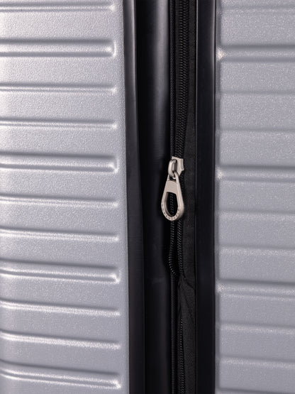 BEOW 3 Piece Silver Luggage Set – 20", 24" & 28" Suitcases with Expandable Hard Shell, Spinner Wheels & TSA Locks