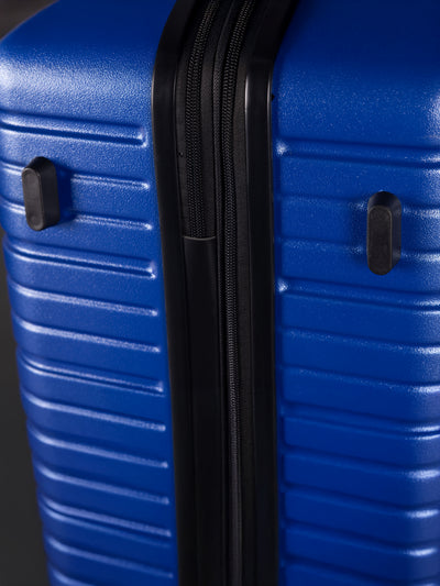 BEOW 3 Piece Blue Luggage Set – 20", 24" & 28" Suitcases with Expandable Hard Shell, Spinner Wheels & TSA Locks