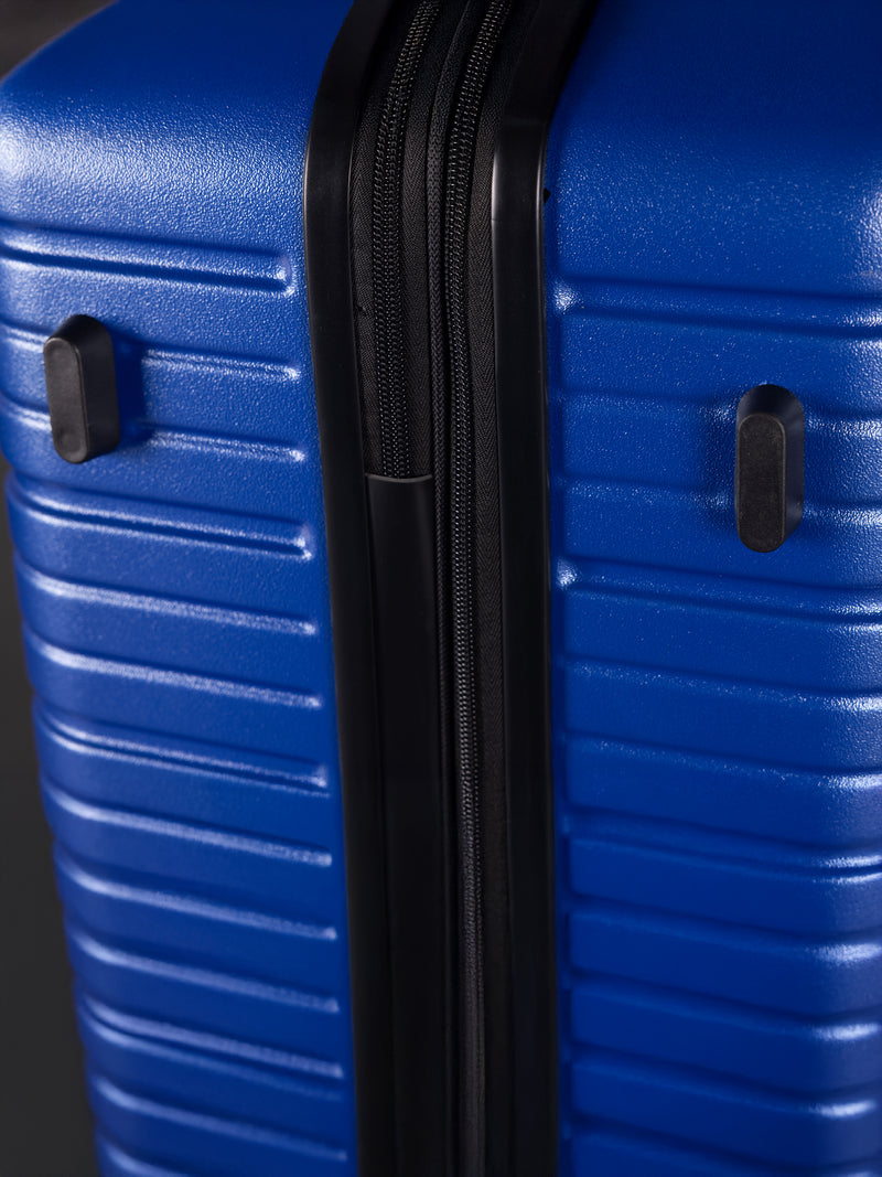 BEOW 3 Piece Blue Luggage Set – 20", 24" & 28" Suitcases with Expandable Hard Shell, Spinner Wheels & TSA Locks