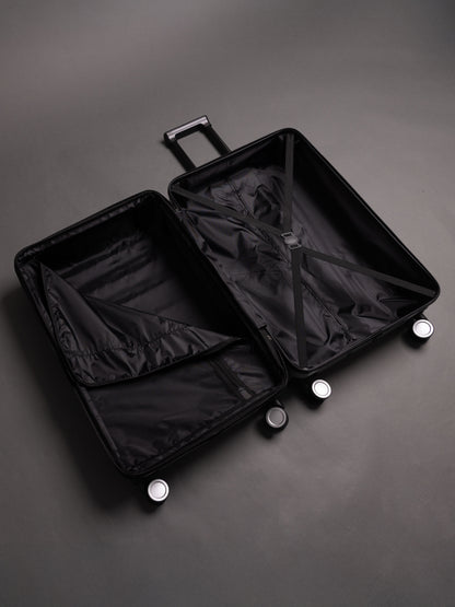 BEOW 3 Piece Silver Luggage Set – 20", 24" & 28" Suitcases with Expandable Hard Shell, Spinner Wheels & TSA Locks