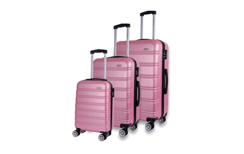 Redbrick Hardside Luggage ABS Hard-Shell Spinner/Suitcase Set with 8 Wheels - 71cm / 28 inches, 61cm / 24 inches, 55cm / 20 inches 3 Piece Set (20", 24",28")