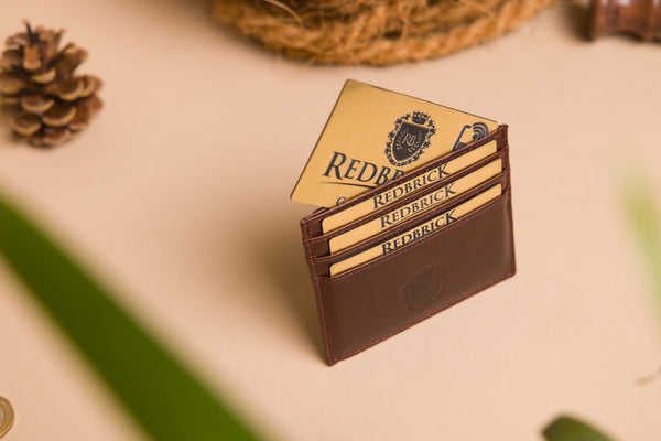 Personalised Engraved Dark Brown Leather Card Holder Wallet