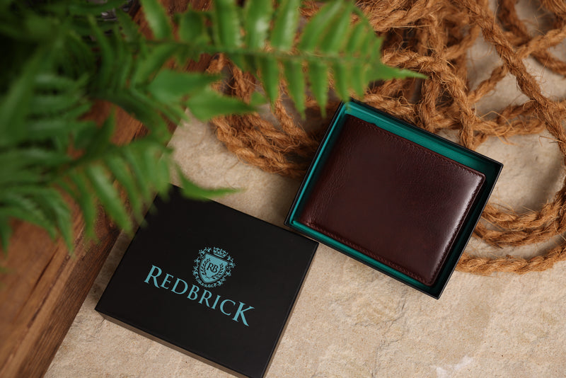 Personalised Engraved Dark Brown Bifold Leather Wallet