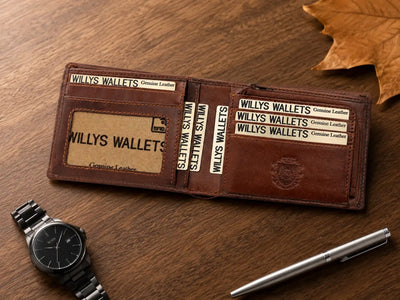 Personalised Cognac Leather Wallet – Classic Bifold RFID Wallet