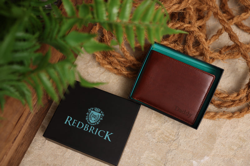 Personalised Engraved Bifold Cognac Leather Wallet With Zip Coin Pocket