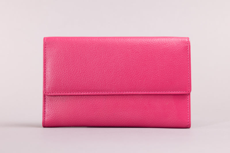 Personalised Engraved Pink Leather Purse