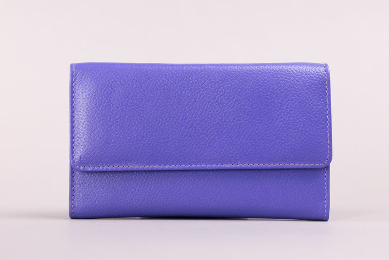 Personalised Engraved Purple Leather Purse