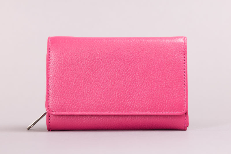 Personalised Engraved Pink Leather Purse