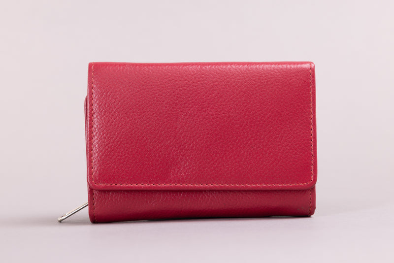 Personalised Engraved Red Leather Purse