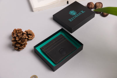 "Gift box card holder with personalised initials"