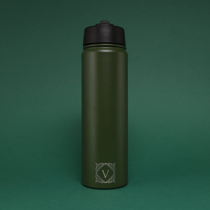 Versai Personalised Stainless Steel 18oz, 22oz, 32oz Straw Water Bottle