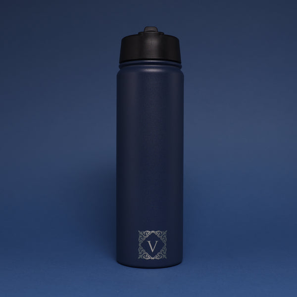 Versai Personalised Stainless Steel 18oz, 22oz, 32oz Straw Water Bottle