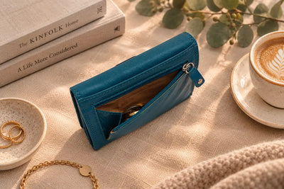Personalised Ottanio Leather Purse for Women | RFID Wallet with 18 Card Slots