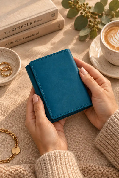 Personalised Ottanio Leather Purse for Women | RFID Wallet with 18 Card Slots