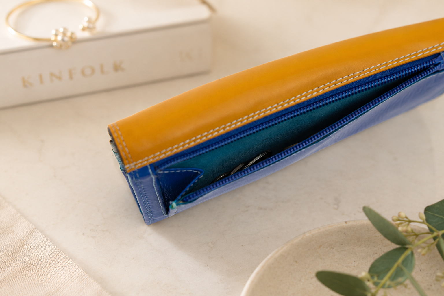 Personalised Glacier Multi Leather Purse – Women's RFID Long Wallet with 14 Card Slots & Coin Pocket