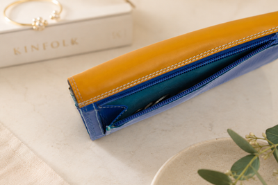 Personalised Glacier Multi Leather Purse – Women's RFID Long Wallet with 14 Card Slots & Coin Pocket