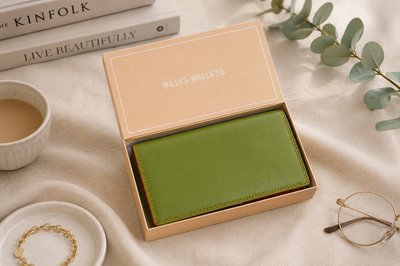 Personalised Pacific Multi Leather Purse – Women's RFID Long Wallet with 14 Card Slots & Coin Pocket