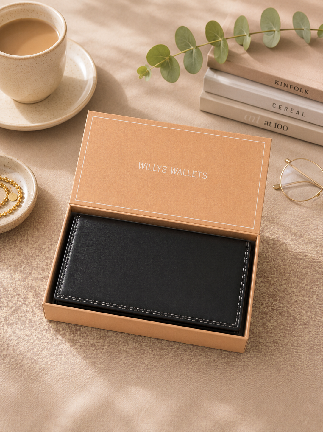 Personalised Sky Multi Leather Purse – Women's RFID Long Wallet with 14 Card Slots & Coin Pocket
