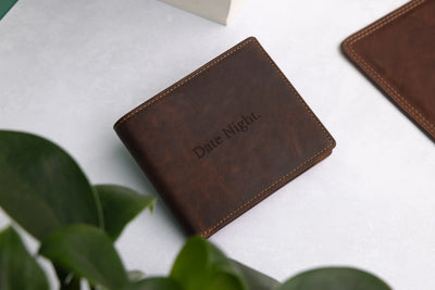 Personalised Brown Leather Wallet – Bifold with RFID Protection