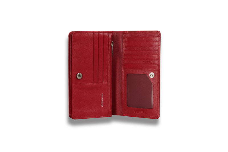 Personalised Engraved Red Leather Purse