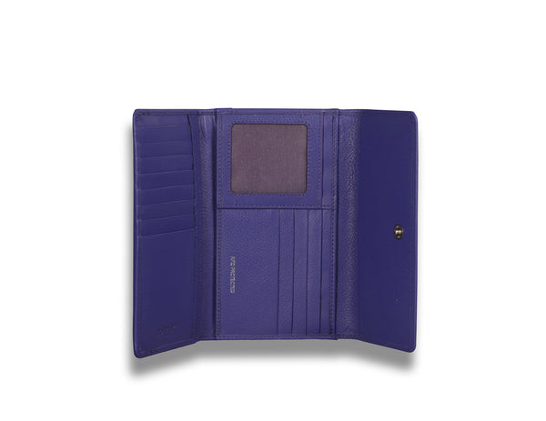 Personalised Engraved Purple Leather Purse