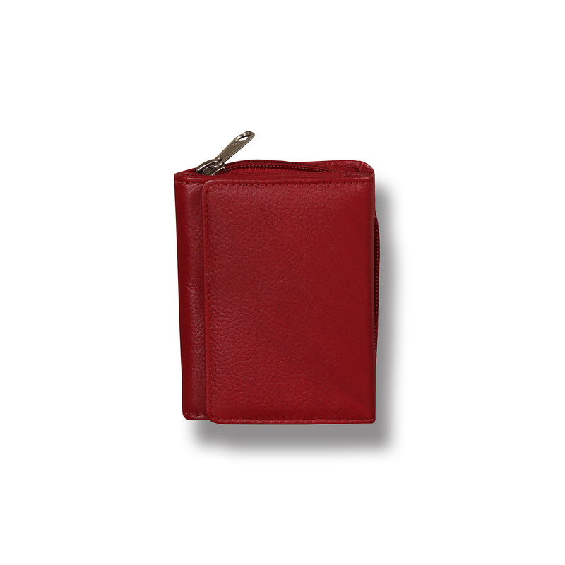 Personalised Engraved Red Leather Purse