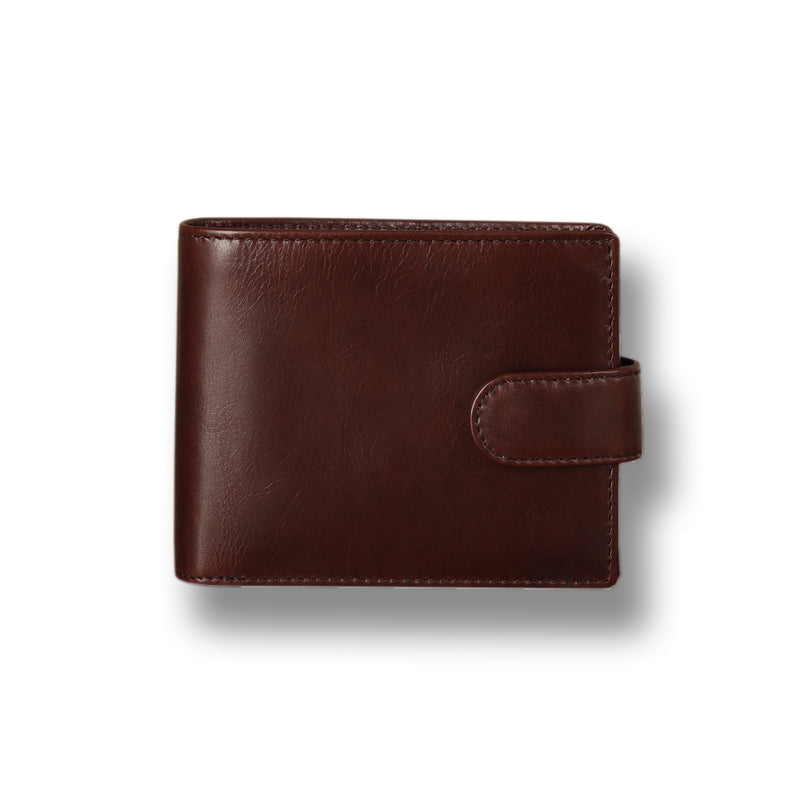 Personalised Engraved Dark Brown Bifold Leather Wallet